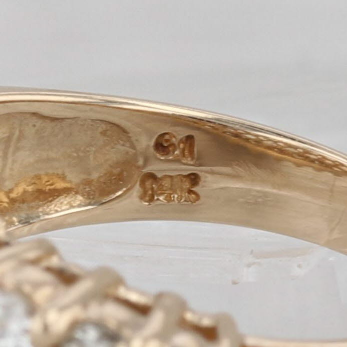 2.75ctw Diamond Cocktail Ring 14k Yellow Gold Size 7.25 Tiered Rooftop Marquise