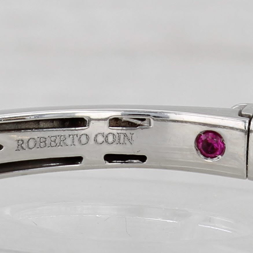 Gray Roberto Coin 0.33ctw Diamond Capri Bangle Bracelet 18k White Gold 6