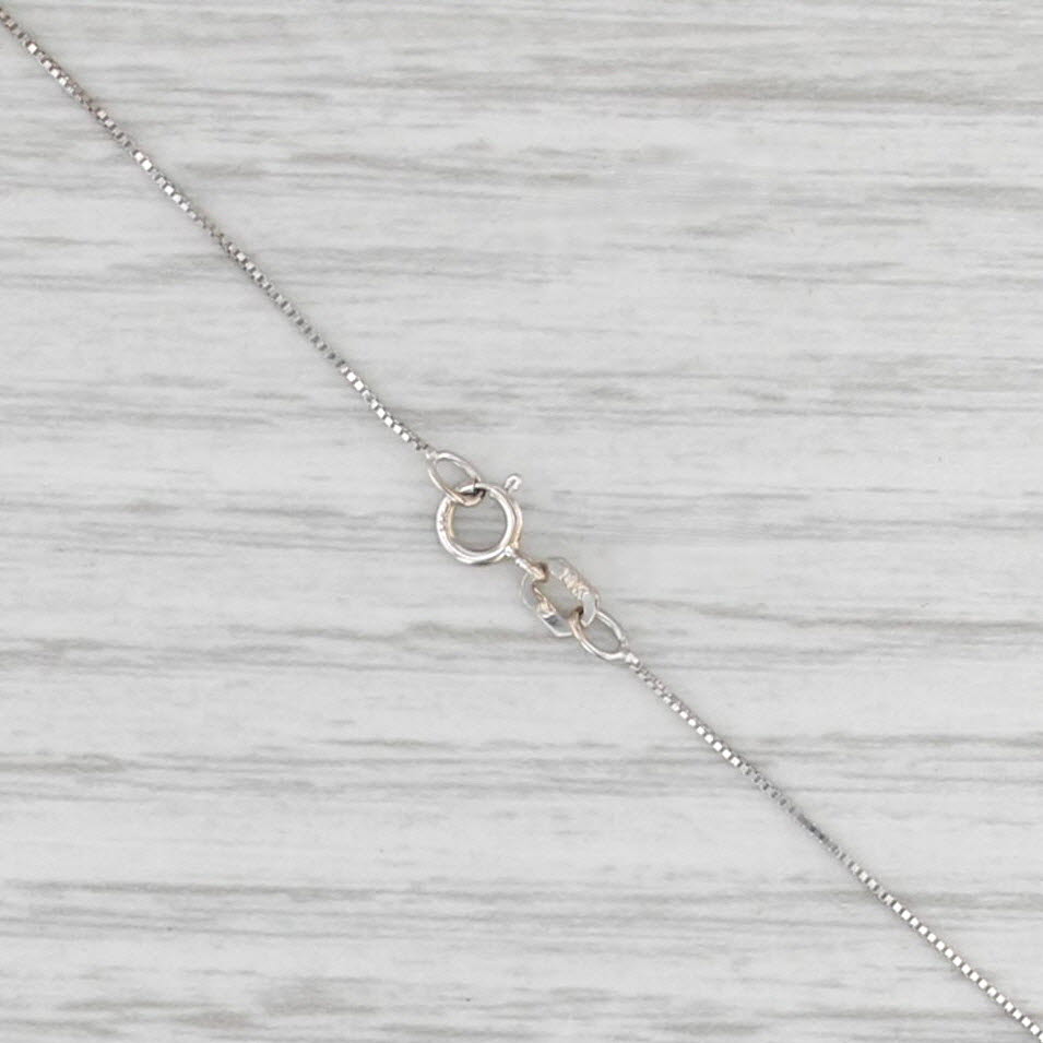 0.50ctw Graduated Diamond Journey Pendant Necklace 14k White Gold 18" Box Chain