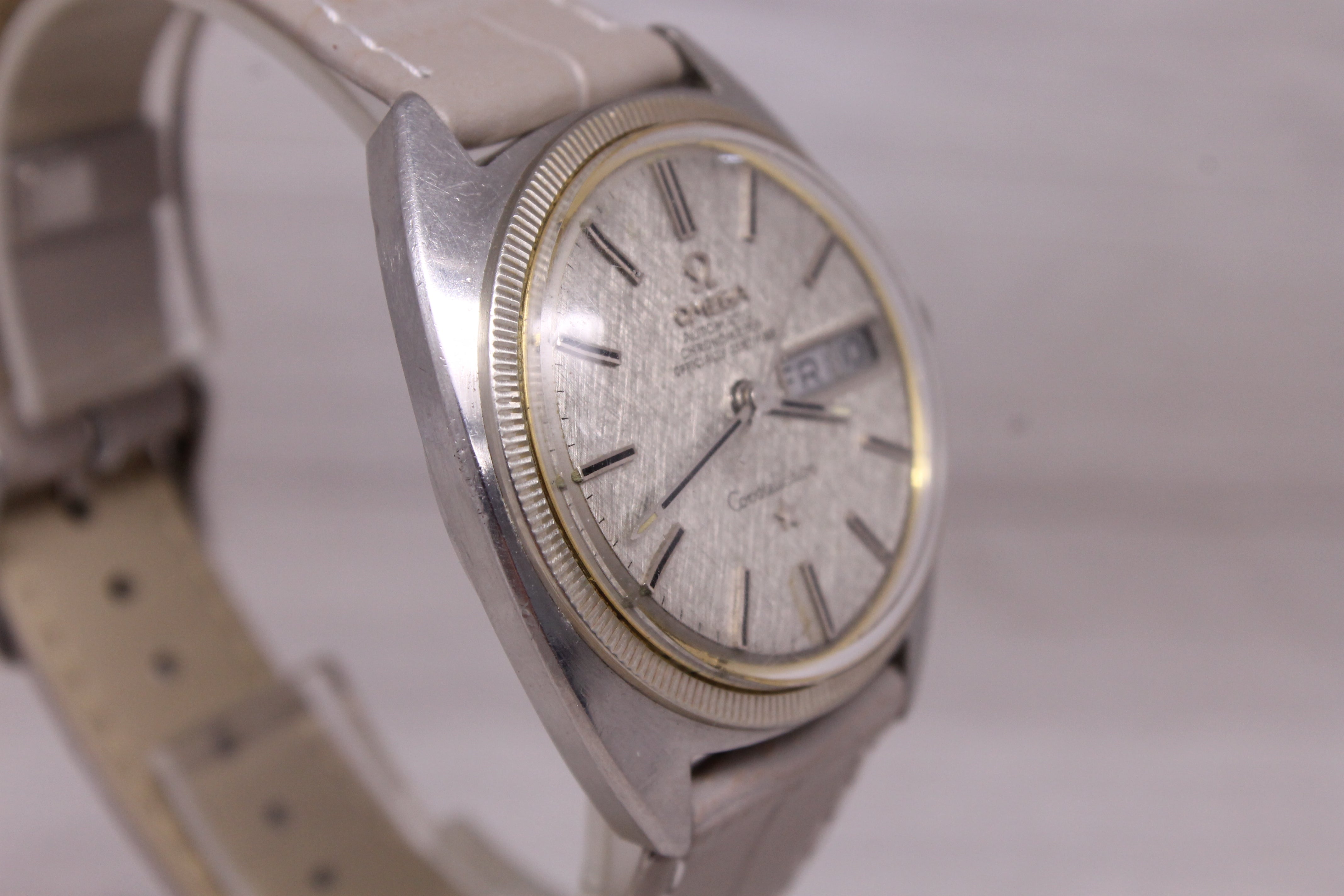 Vintage c.1970 Omega Constellation Mens 35mm Steel C Case Automatic Watch c.751