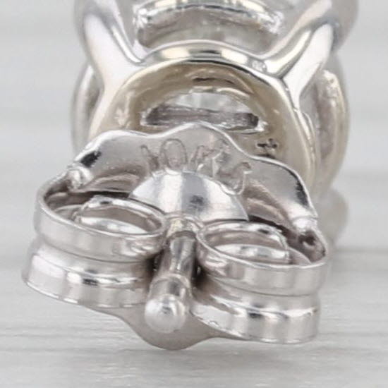 0.35ctw Round Diamond Solitaire Stud Earrings 10k White Gold Studs
