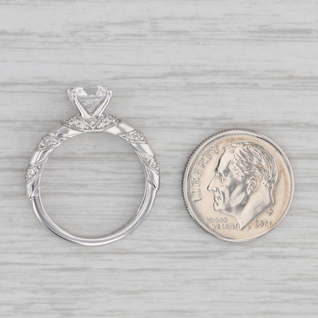 Gray New Round Semi Mount Engagement Ring Diamond 18k Gold Size 6.25 Peter Storm