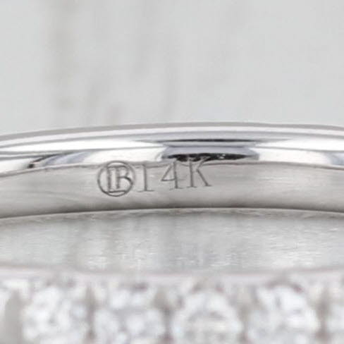 0.25ctw Diamond Wedding Band 14k White Gold Stackable Ring Size 4