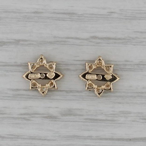 0.54ctw Diamond Earring Enhancers 14k Yellow Gold for Stud Earrings