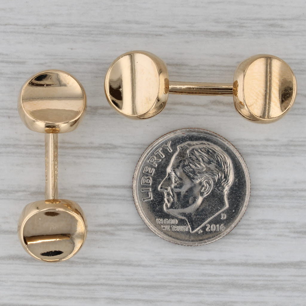 Gray Vintage Van Cleef Arples French Cuff Links 18k Yellow Gold Vintage Serialized