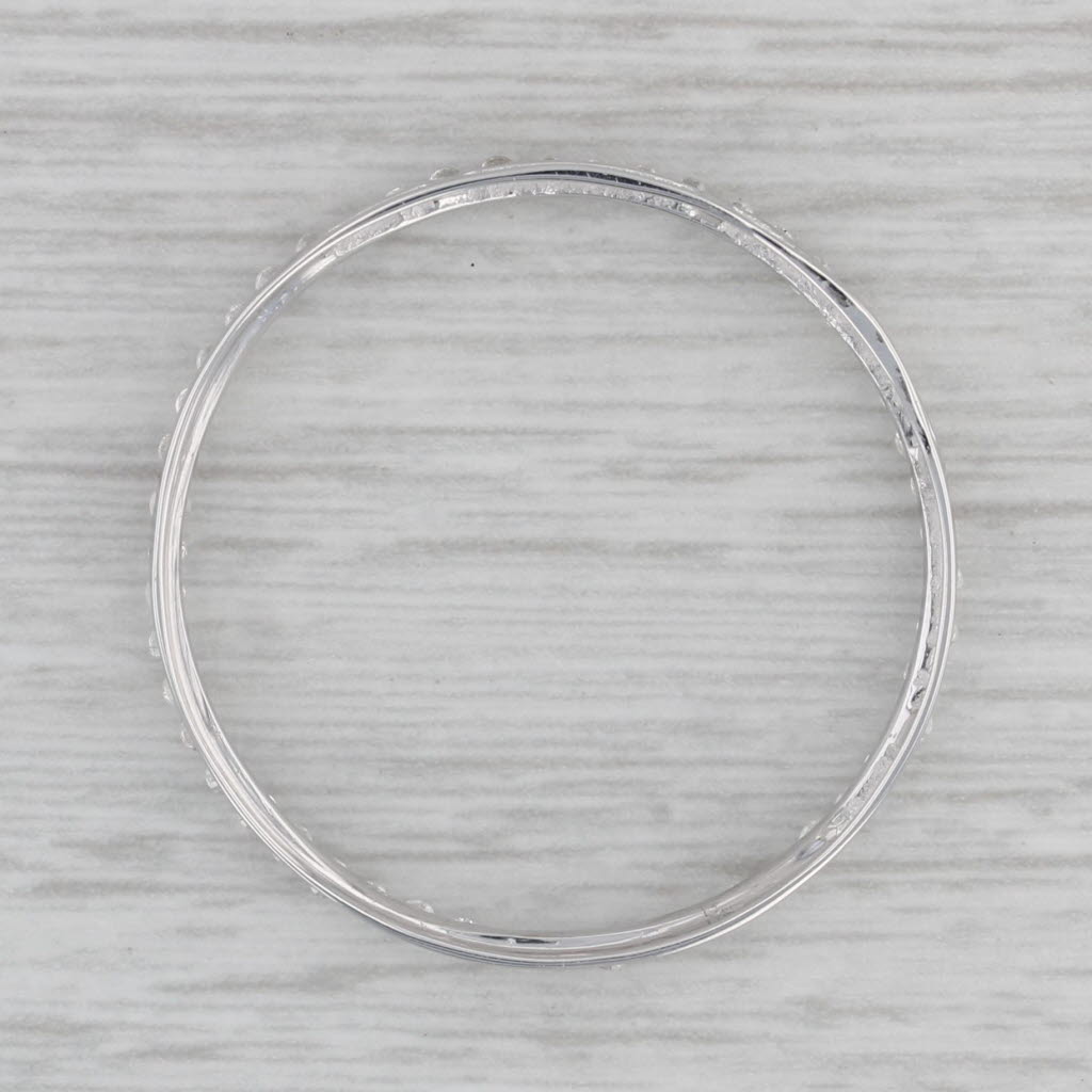 Gray 0.47ctw Diamond Eternity Circle Pendant 14k White Gold Floating Drop
