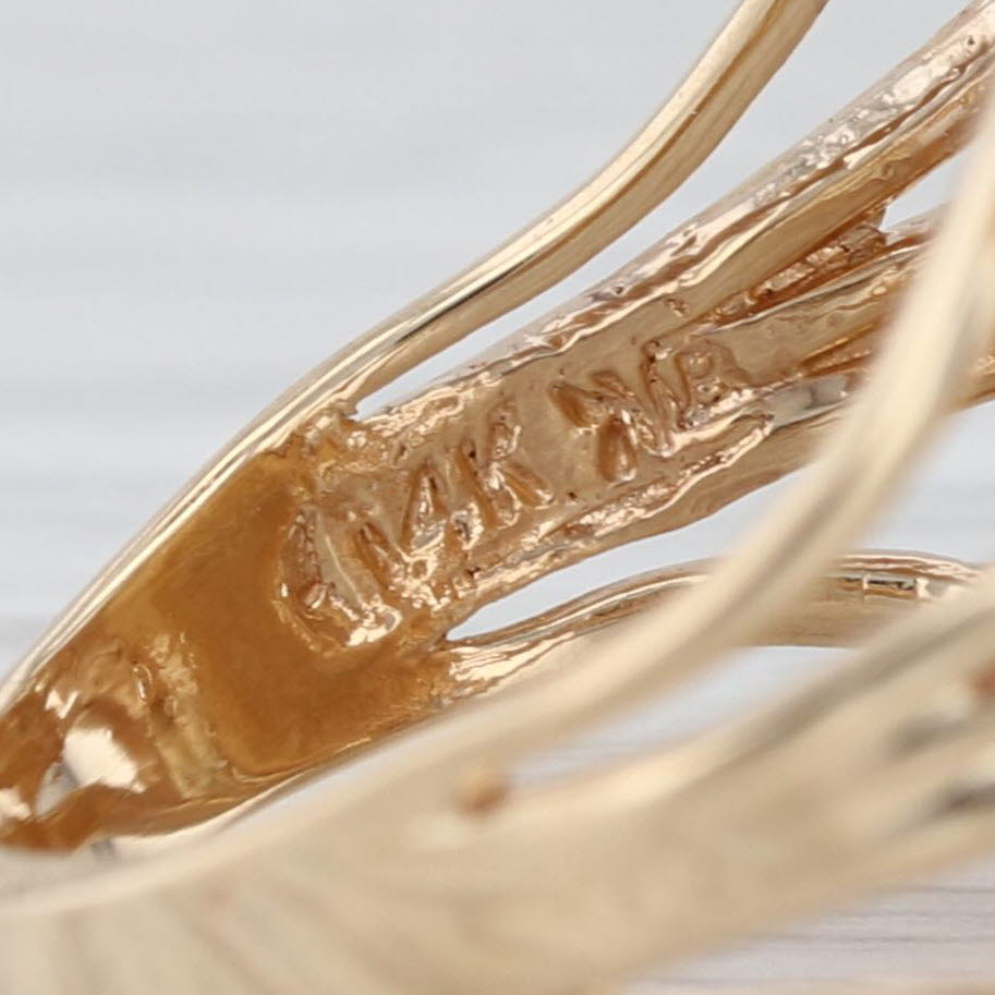 1987 American Gold Eagle 1/10oz Coin Ring 14k 22k Yellow Gold Size 6.25