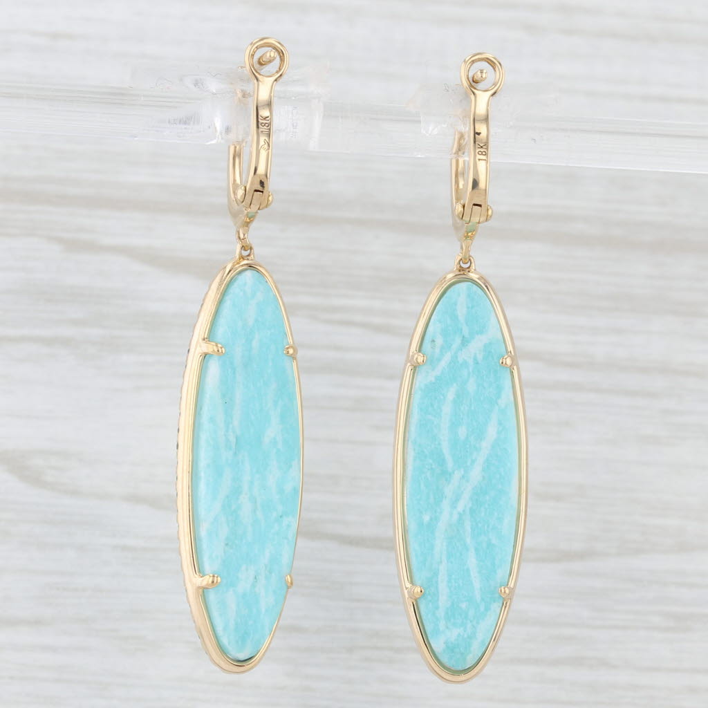 Light Gray New Quartz Tsavorite Garnet Diamond Dangle Earrings 18k Yellow Gold Statement