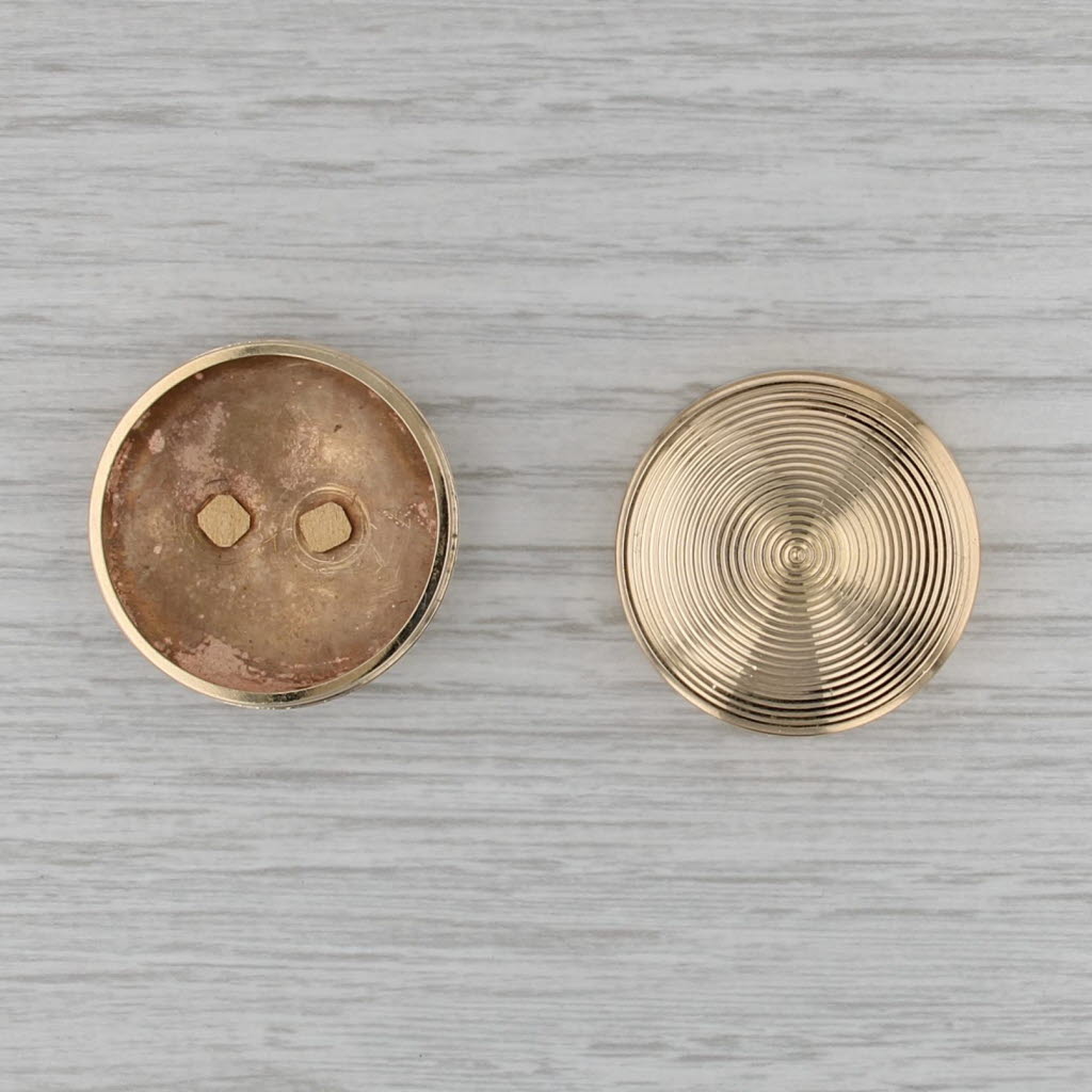 Vintage Cartier Round Pill Trinket Box 14k Yellow Gold Fluted Pattern