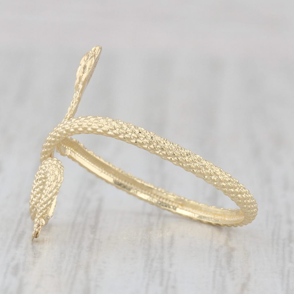 New Snake Ring 14k Yellow Gold Size 8.25 Statement