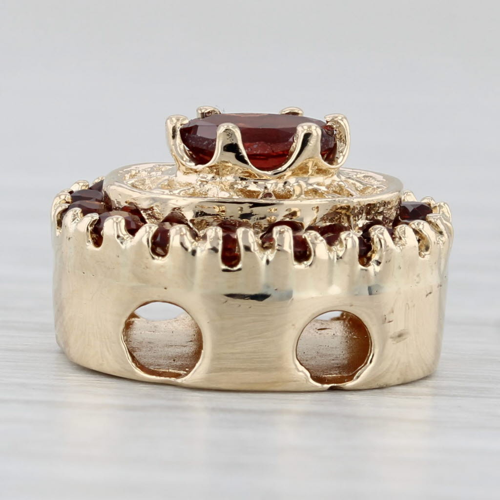 Light Gray Richard Klein 1.35ctw Garnet Slide Bracelet Charm 14k Yellow Gold