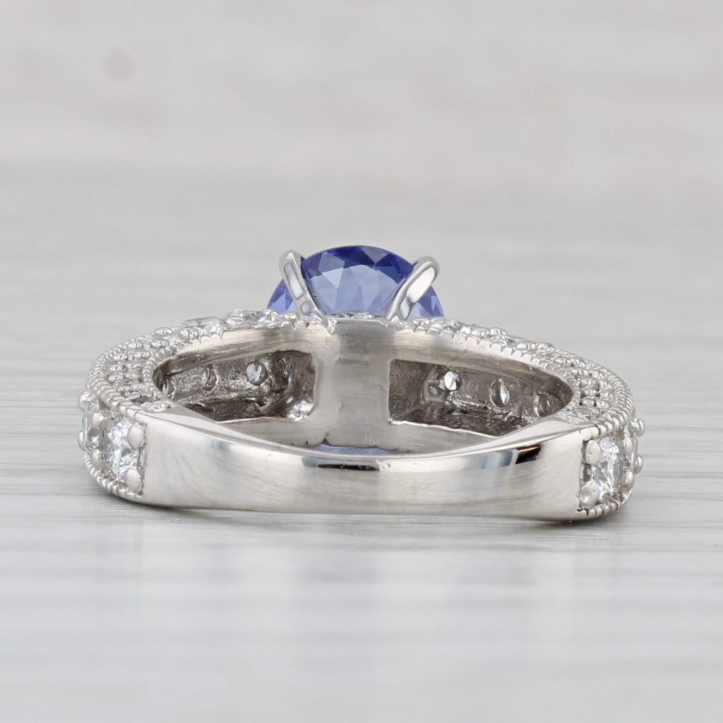 Light Gray 3cw Tanzanite Diamond Ring 14k White Gold Size 6.5 Engagement