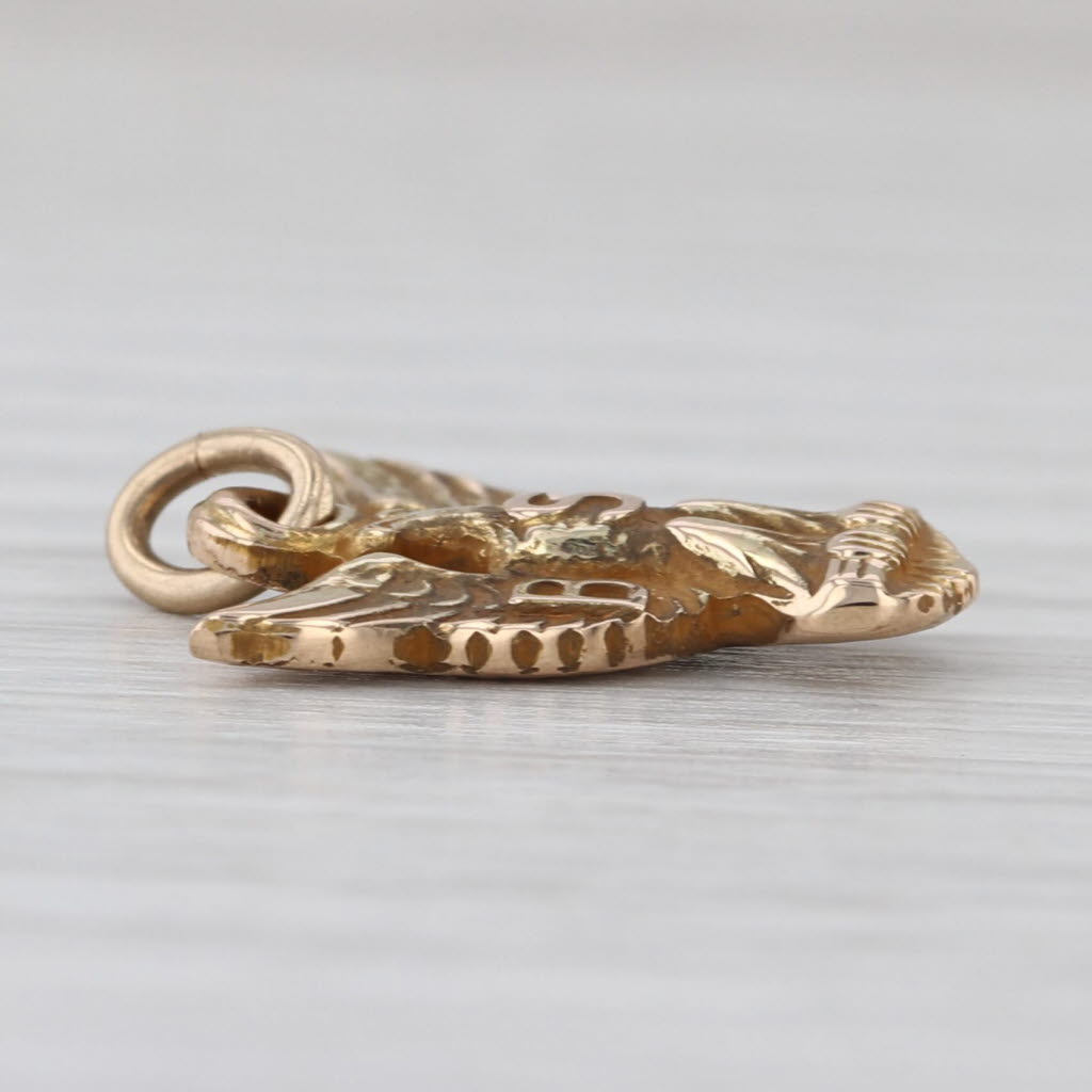 Boy Scouts of America Eagle Pendant 14k Yellow Gold Vintage Charm