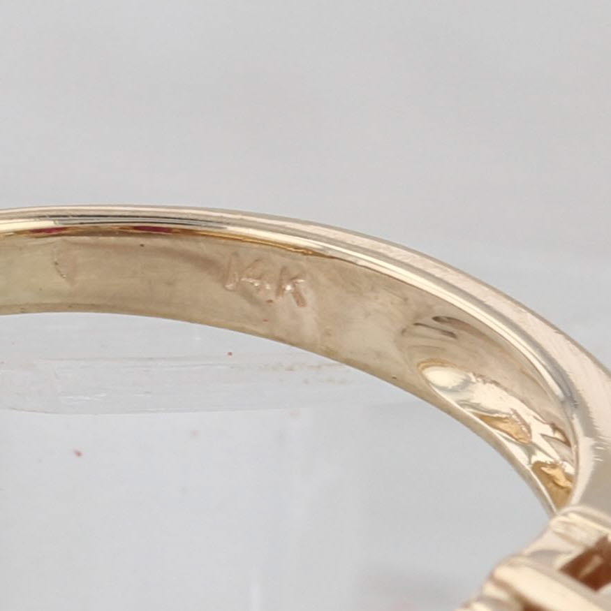 2.35ctw Ruby Diamond 5-Stone Ring 14k Yellow Gold Size 8
