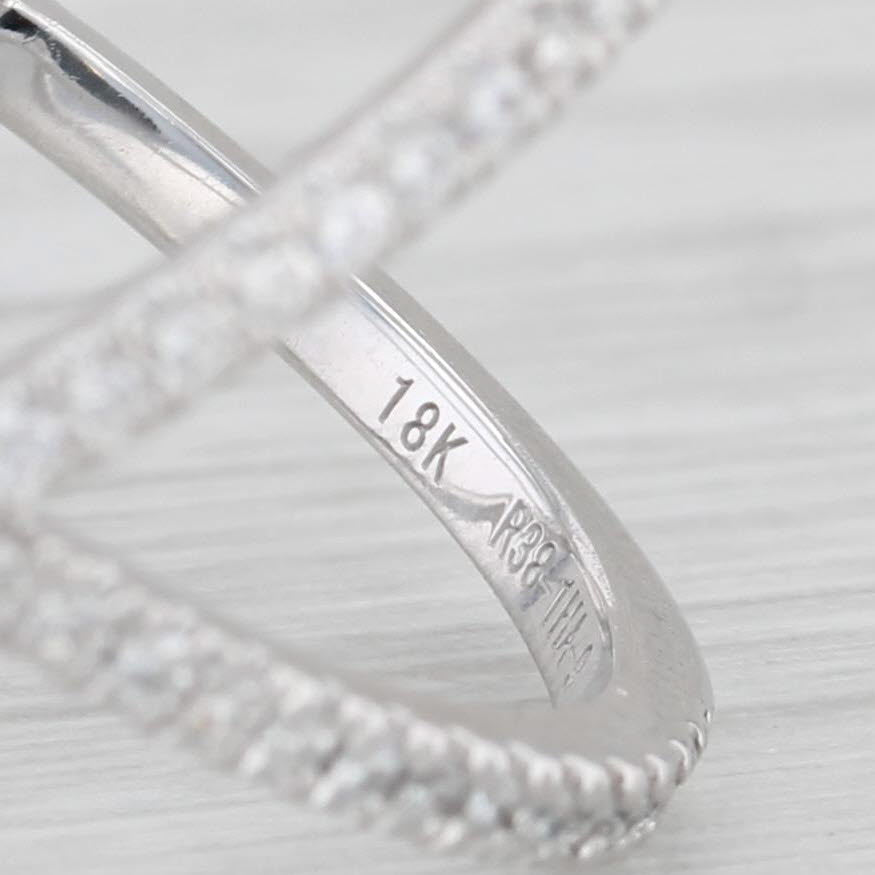 Light Gray Daussi 0.30ctw Diamond Orbit Ring 18k White Gold Size 6.75