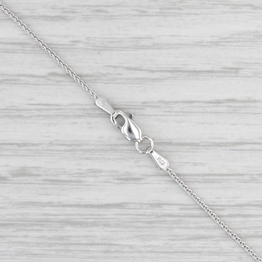 New Wheat Chain Necklace 10k White Gold 16" 1mm