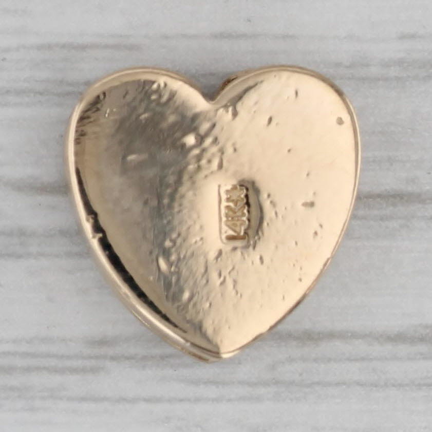 Gray 0.30ct Garnet Heart Slide Bracelet Charm 14k Yellow Gold Pear Solitaire