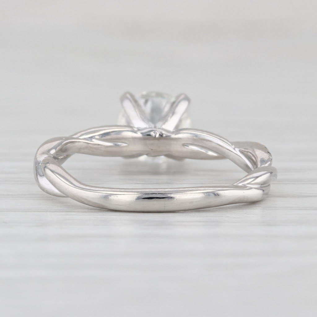 1.11ctw VS1 Round Diamond Engagement Ring Platinum Size 6 IGI Card