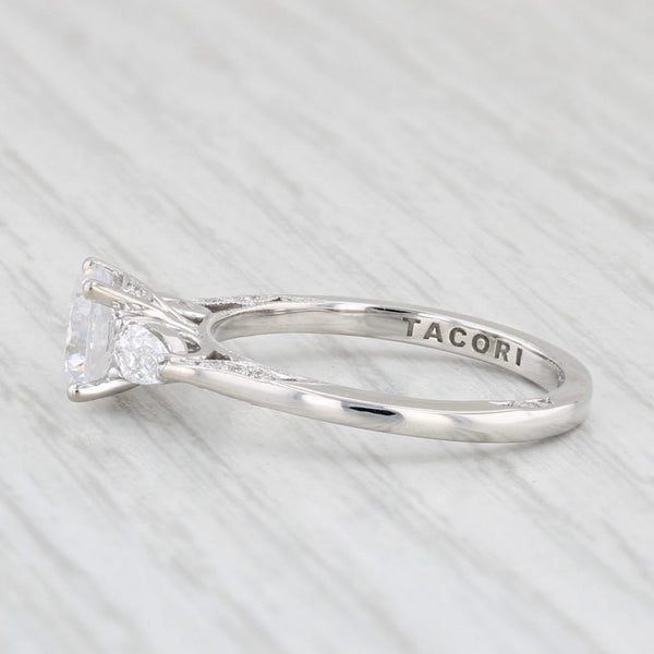 Tacori New Round Semi Mount Engagement Ring Diamond 18k Gold Certificate Sz 6.5