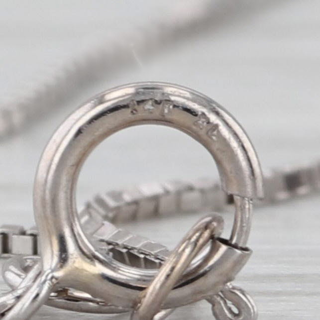 Cultured Pearl Diamond Pendant Necklace 14k White Gold 18" Box Chain