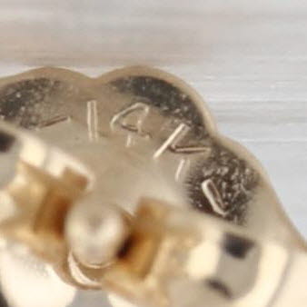 Single Small Diamond Solitaire Stud 14k Yellow Gold Round Brilliant