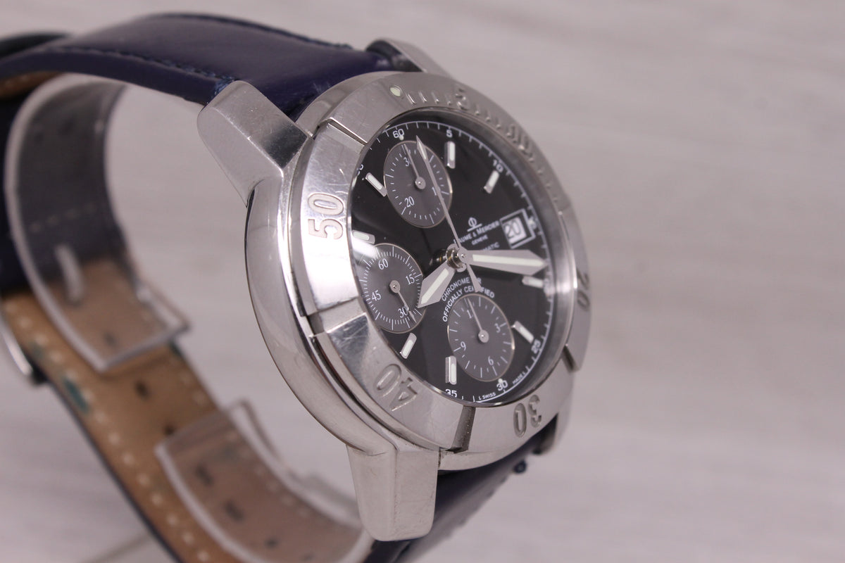 Baume & Mercier Capeland 65352 Mens 41mm Steel Automatic Chronograph Swiss Date