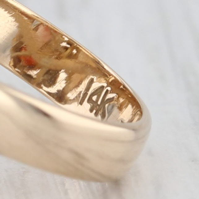 Multicolor Jadeite Jade Cluster Ring 14k Yellow Gold Size 6.25 Cocktail