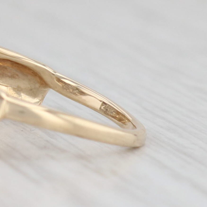 Light Gray 0.25ctw Diamond Ring Guard Jacket 14k Yellow Gold Wedding Band Size 6.5