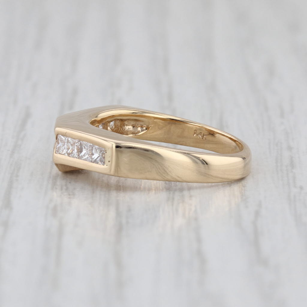 0.55ctw Diamond Wedding Band 14k Yellow Gold Size 5 Stackable Anniversary Ring