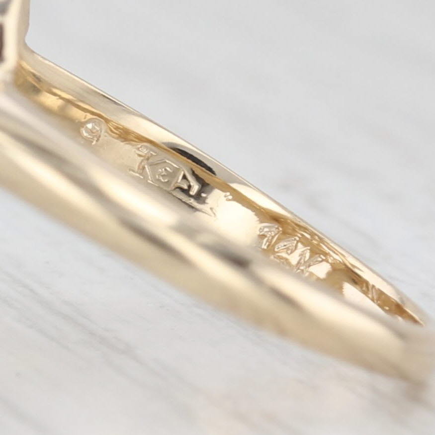 Light Gray 0.36ctw Diamond Cluster Ring 14k Yellow Gold Size 6.25 Cocktail