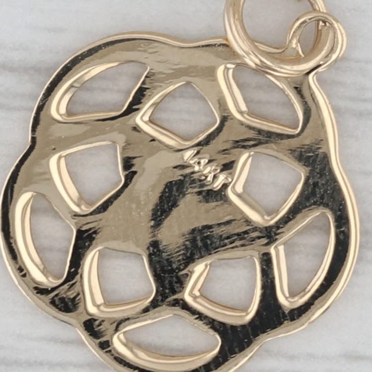 Celtic Knot Globe Pendant 14k Yellow Gold Charm Disney Epcot Centurion Souvenor