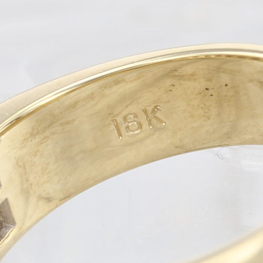 Antique White 1ctw Princess Channel Set Diamond Wedding Band 18k Gold Anniversary Ring