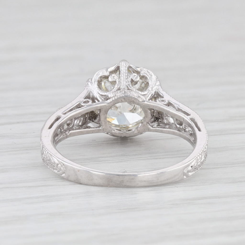 Light Gray Neil Lane 1.83ctw VS1 Diamond Engagement Ring 900 Platinum GIA Round Solitaire