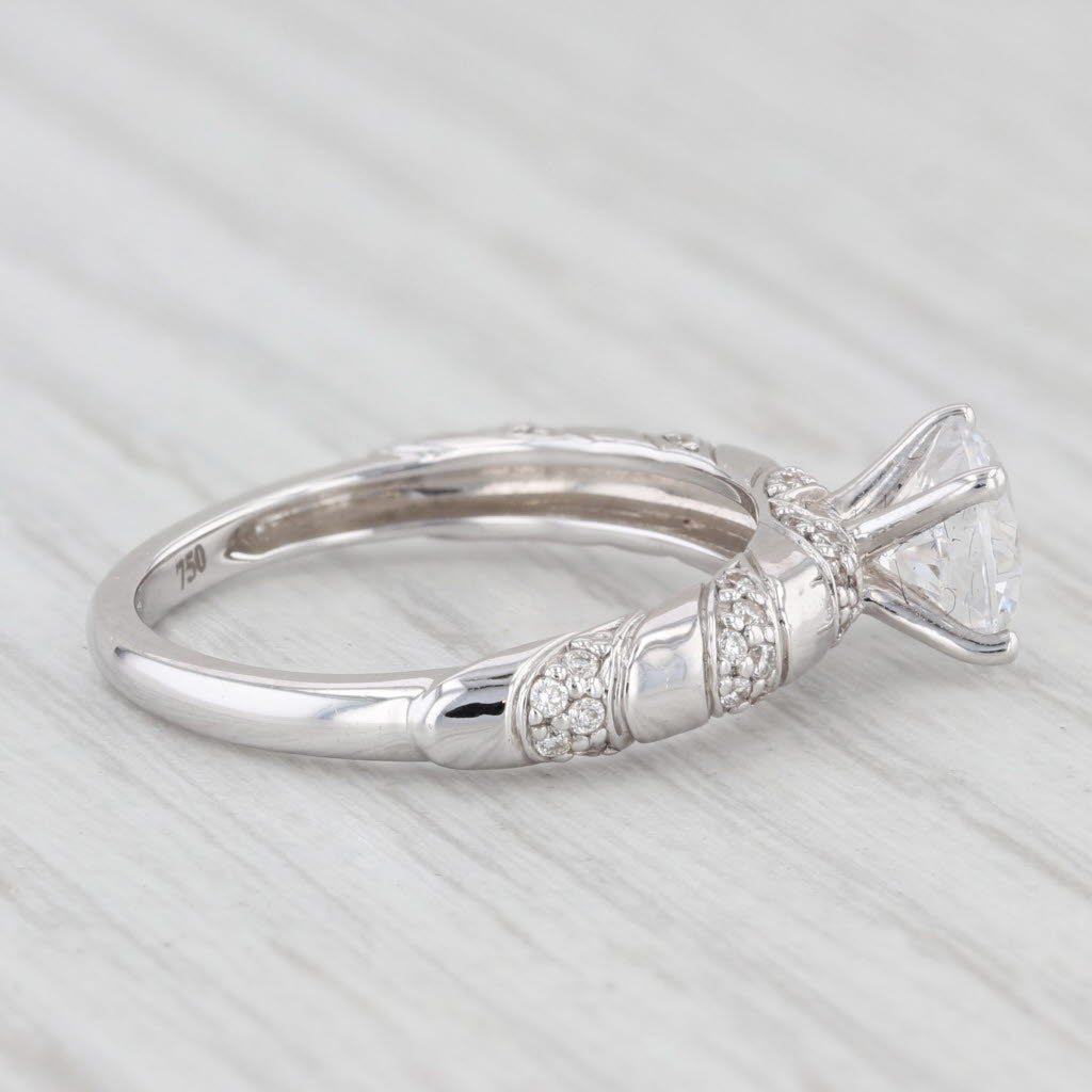 Light Gray New Round Semi Mount Engagement Ring Diamond 18k Gold Size 6.25 Peter Storm