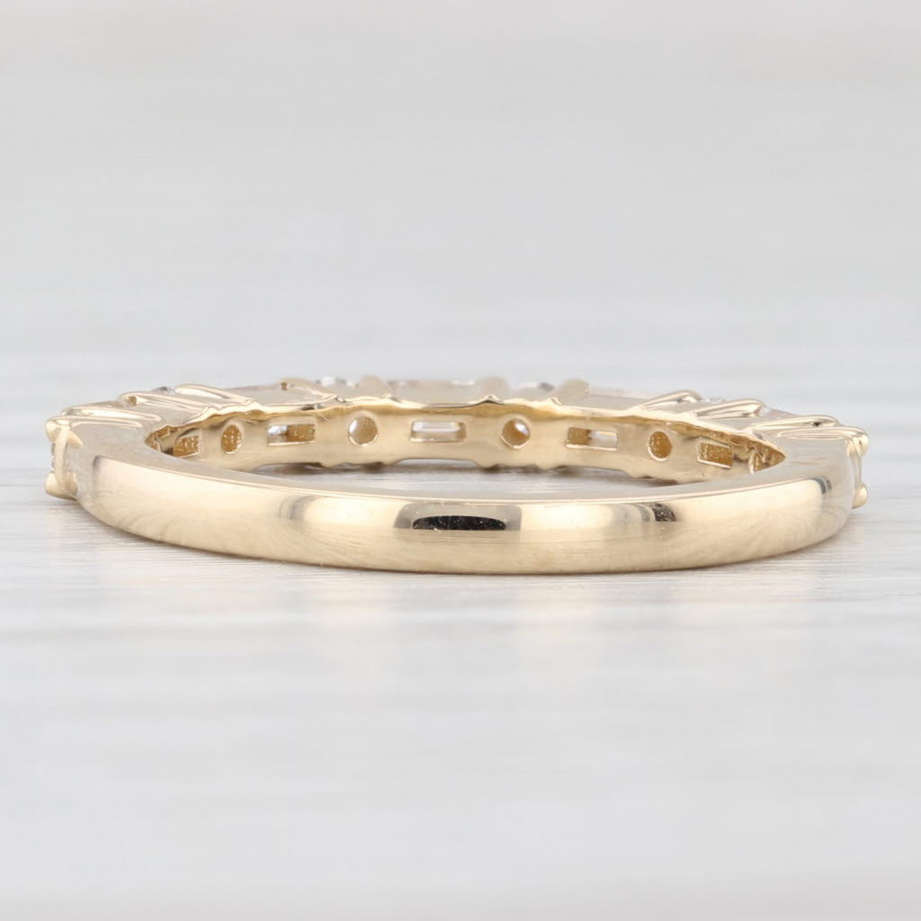 Light Gray New 0.63ctw Diamond Wedding Band 14k Yellow Gold Stackable Anniversary Ring 6.5