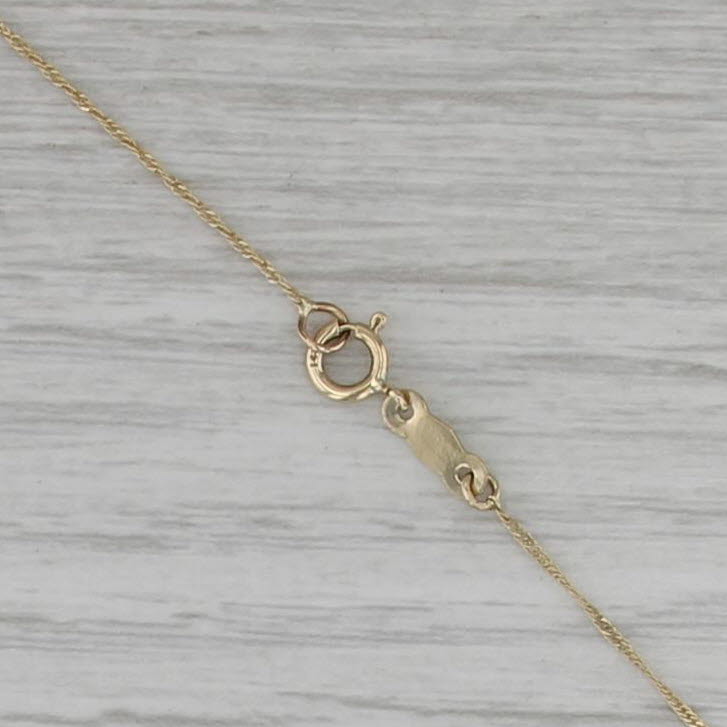 7.5 mm Cultured Pearl Solitaire Bead Necklace 14k Gold 19" Singapore Chain