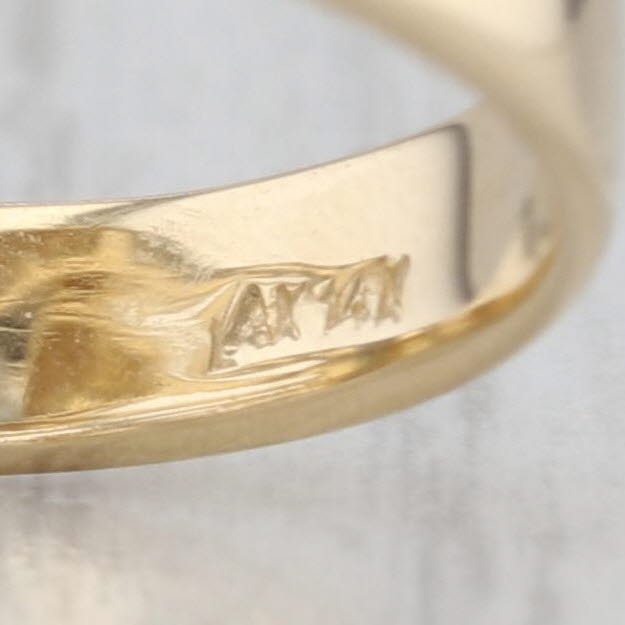 Abstract Tapering Drop Ring 14k Yellow Gold Size 7-7.25 Statement