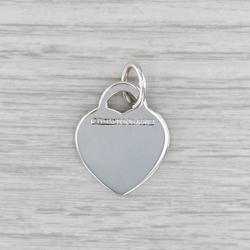 Engravable Return to Tiffany Heart Lock ID Tag Charm Sterling Silver T & Co