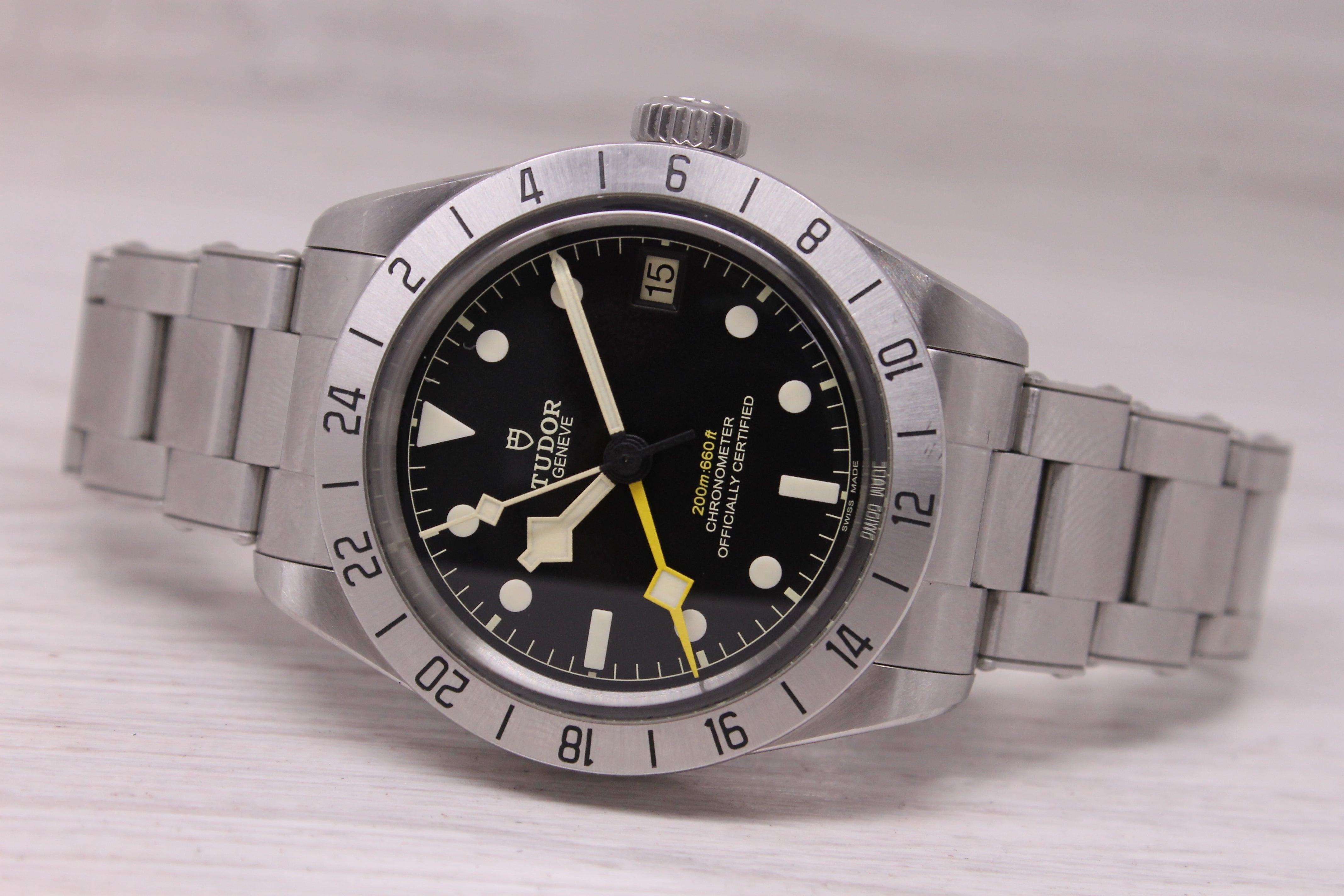 Tudor Black Bay Pro GMT Mens 39mm Steel Automatic Watch w/ Box Bracelet 79470