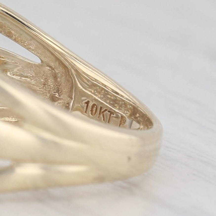 Light Gray 0.75ctw Diamond 3-Band Design 10k Yellow Gold Size 9 Anniversary