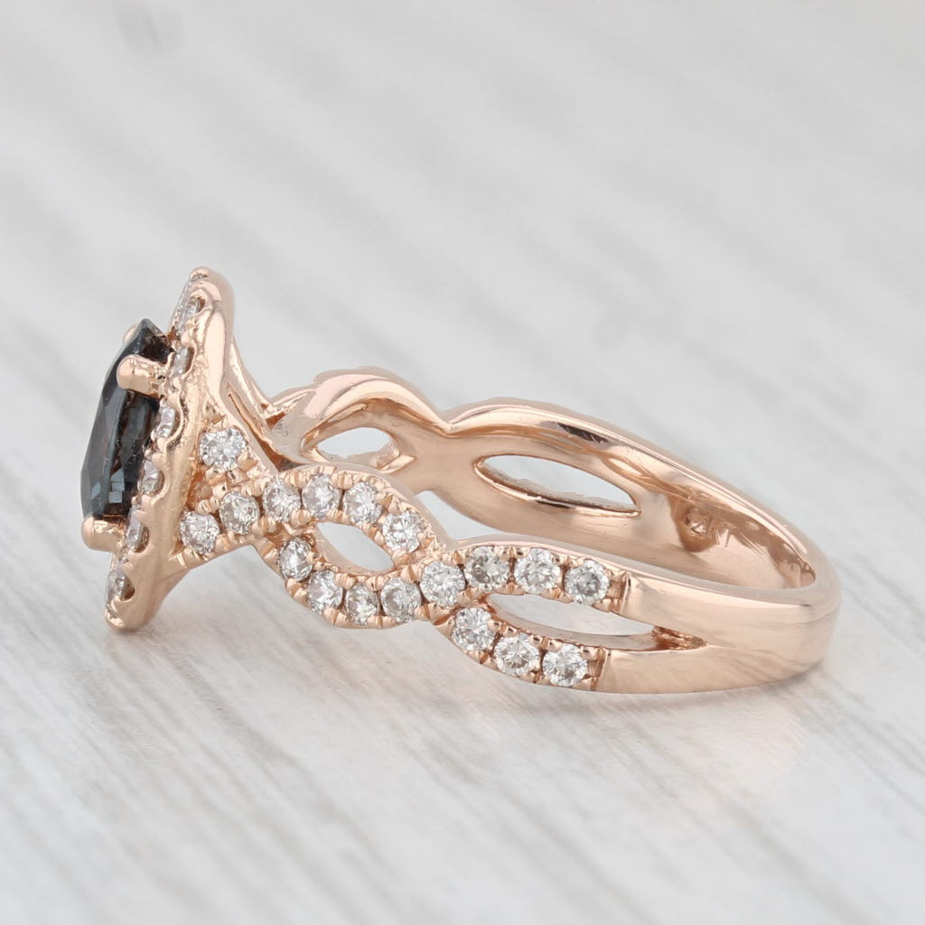 Light Gray Le Vian 1.36ctw Spinel Diamond Halo Ring 14k Rose Gold Size 5 Engagement