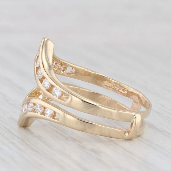 0.50ctw Diamond Ring Jacket Guard Wrap Bridal Wedding 14k Yellow Gold Size 7.75
