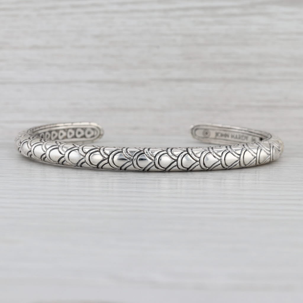 John Hardy Naga Legends Collection Cuff Bracelet Sterling Silver Dragon Scales