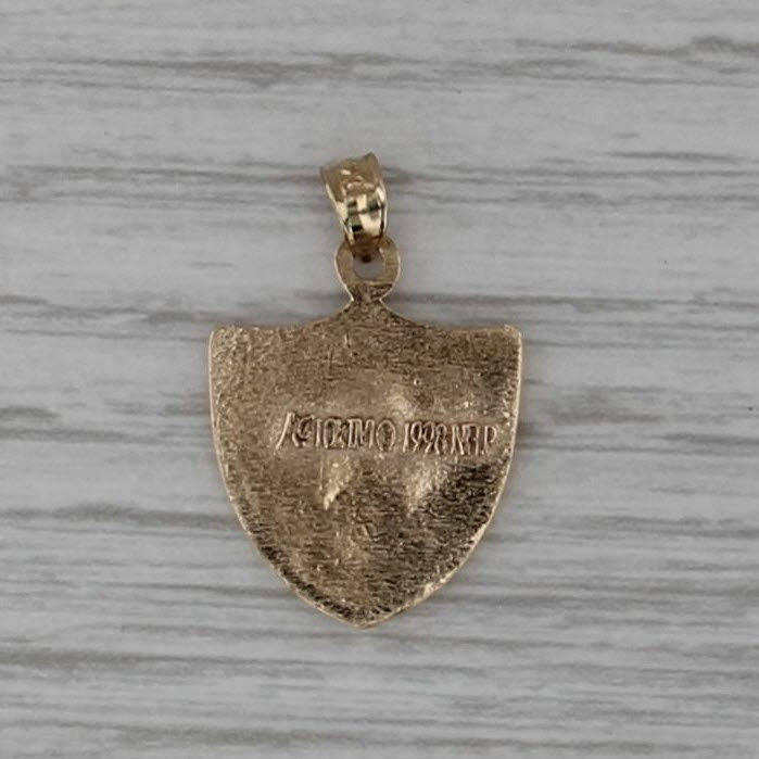 Oakland Raiders Logo 1998 Vintage NFL Pendant 10k Yellow Gold Football Souvenir
