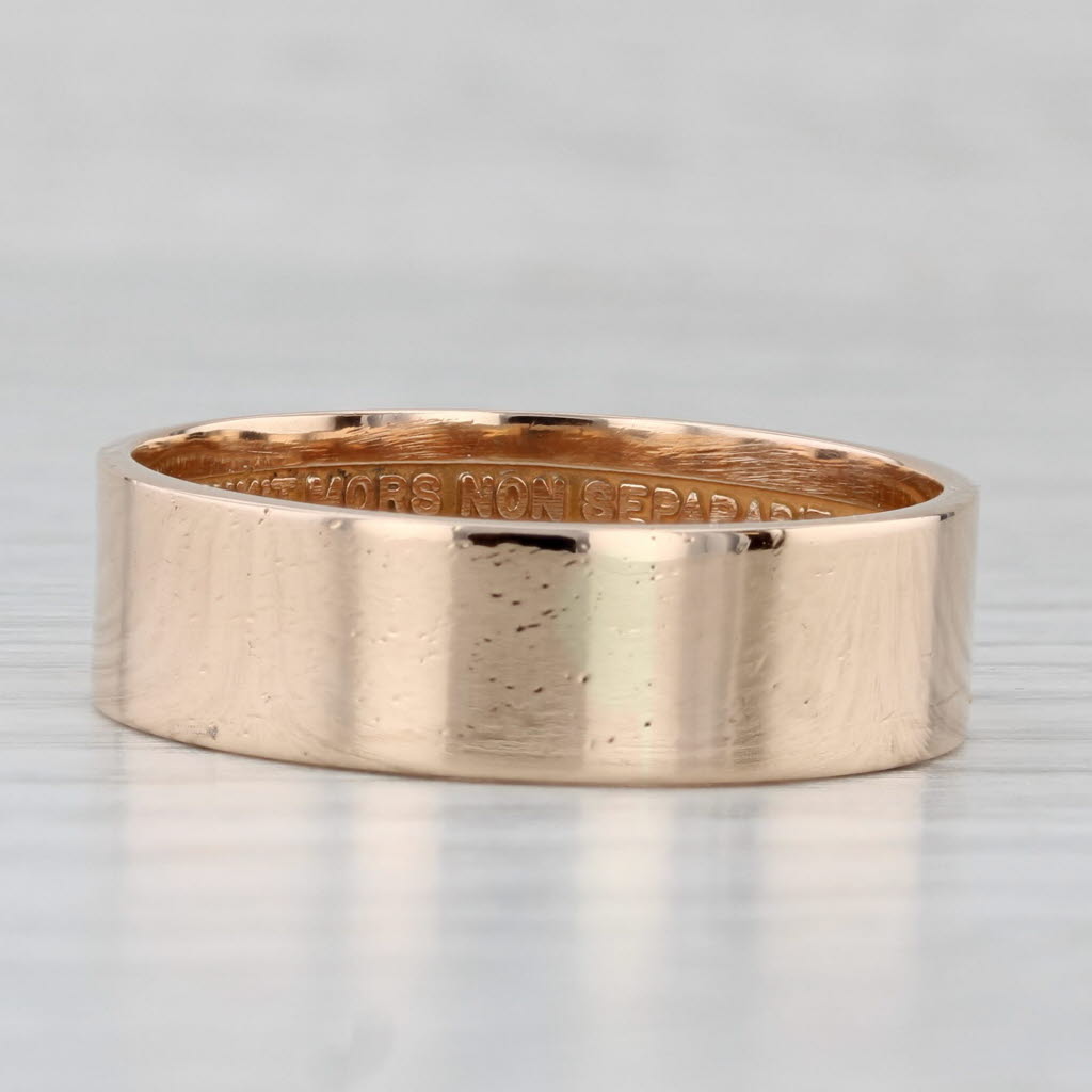 Light Gray Radiant Yod Ring 10k Gold Band Masonic 14th Degree Scottish Rite Size 12.75