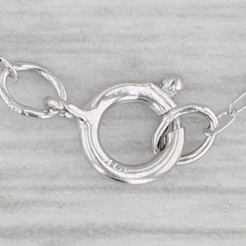 Gray 0.28ctw Oval Tanzanite Diamond Pendant Necklace 10k White Gold 18"