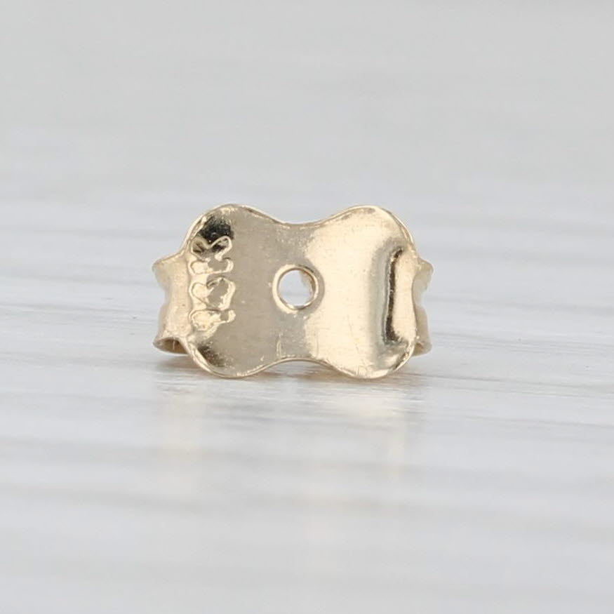 Light Gray Single 0.18ctw Diamond Knot Earring 14k Yellow Gold