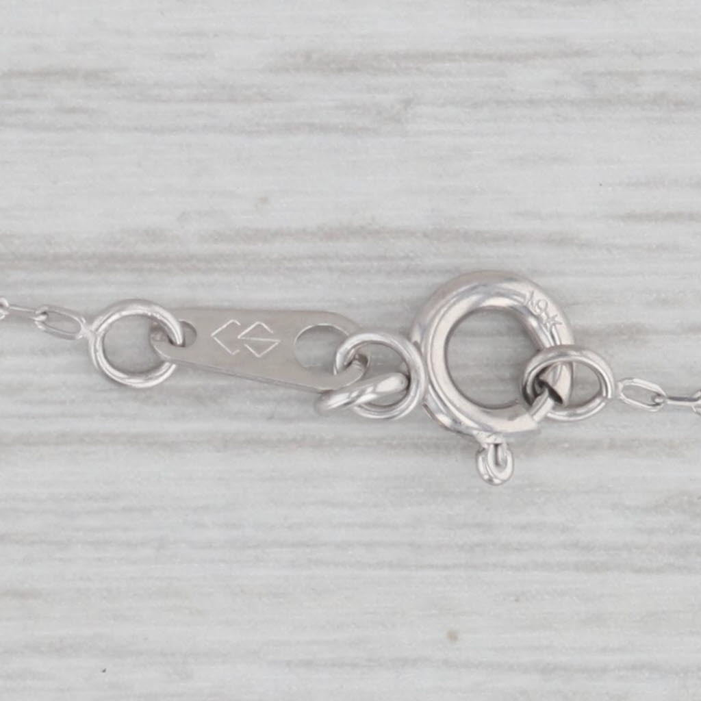 Gray New 0.25ctw Diamond Flower Pendant Necklace 10k White Gold Adjustable Chain
