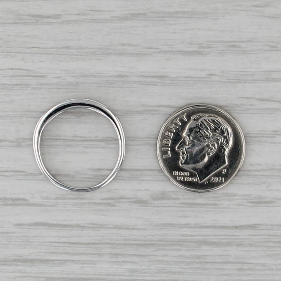 0.30ctw Diamond Wedding Band 14k White Gold Stackable Ring Size 5