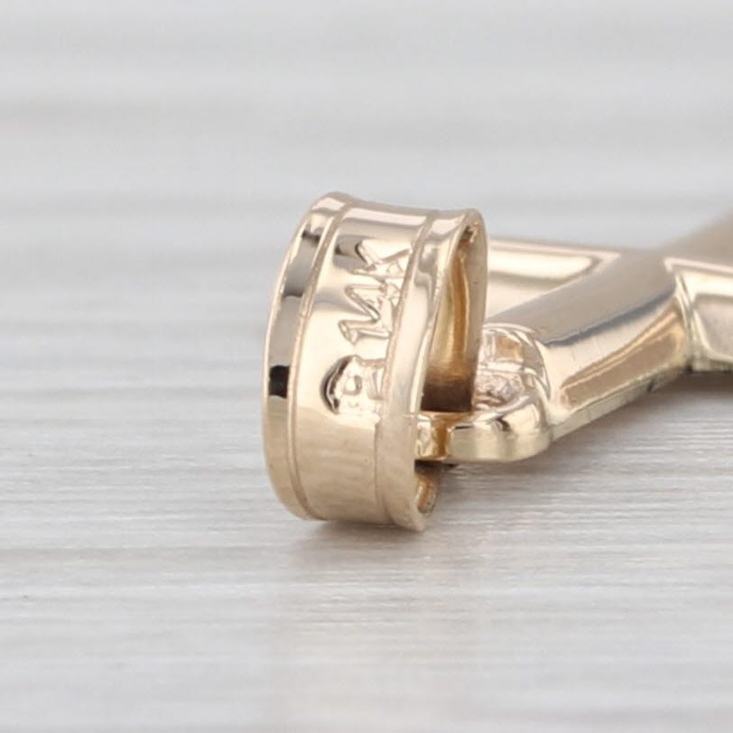 New Small Cross Pendant 14k Yellow Gold Religious Jewelry